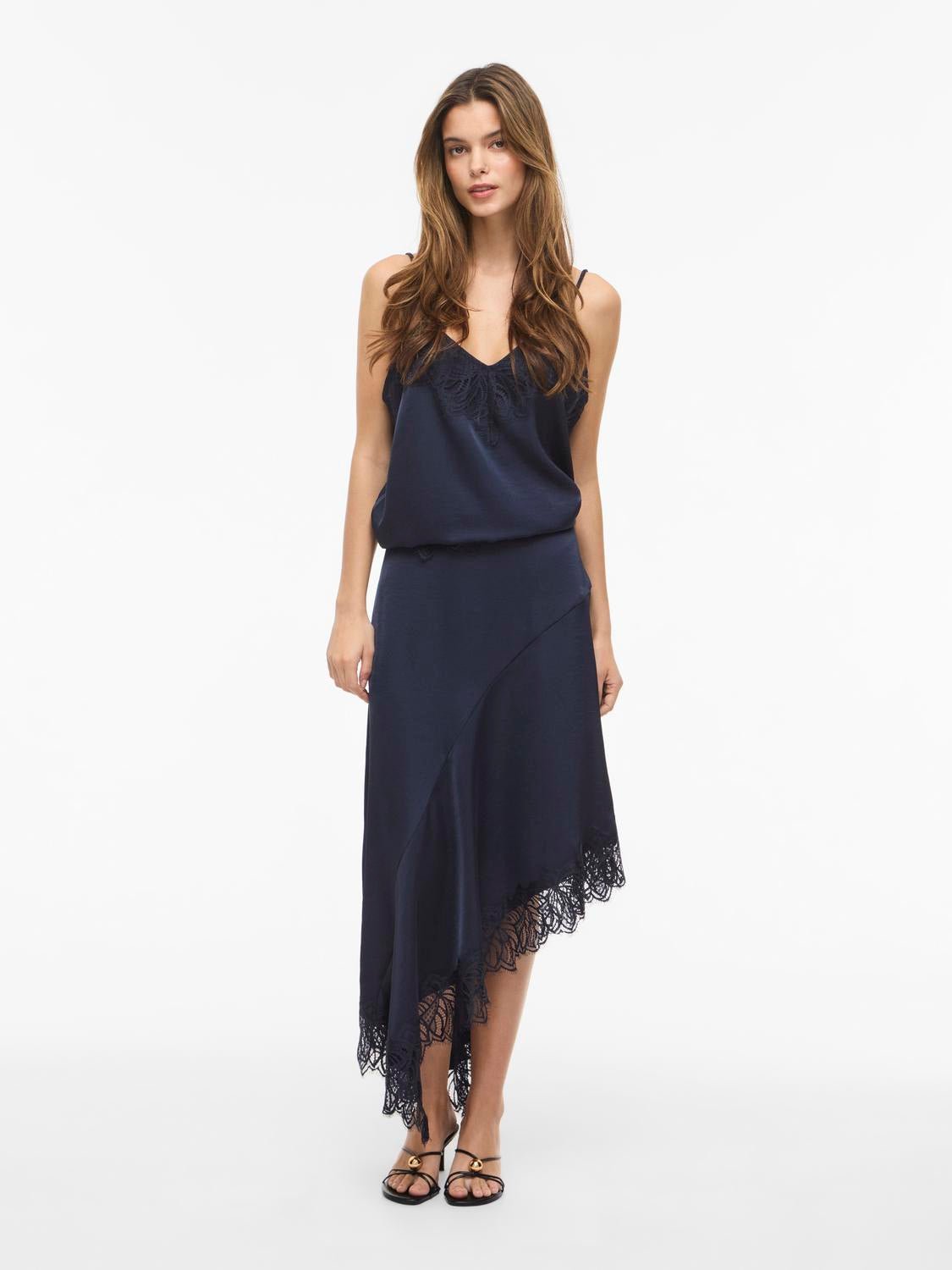 VILEA Midi Skirt - Navy Blazer - VERO MODA & VILA Bergvik